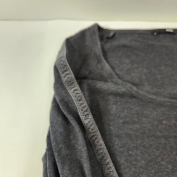 Hugo Boss Scoop Neck Bodycon Shirt Charcoal Gray Size Large Y2K - Picture 3 of 9